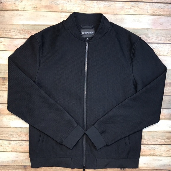 Men's Emporio Armani Trim Fit Stretch Bomber Jacket- NWT - Picture 3 of 5